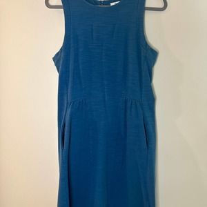 Teal blue Madewell tank dress with pockets, M